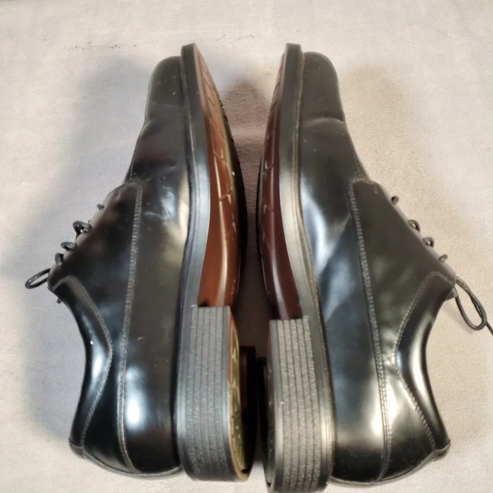 Rockport Oxford Shoes Mens 10.5W‎ Black Leather Walk Dry Waterproof APM11491